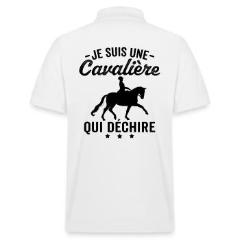 Je suis une cavalière qui déchire - Polo PREPSTER bio Stanley/Stella Unisexe - blanc - Dos - Andy (188cm)
