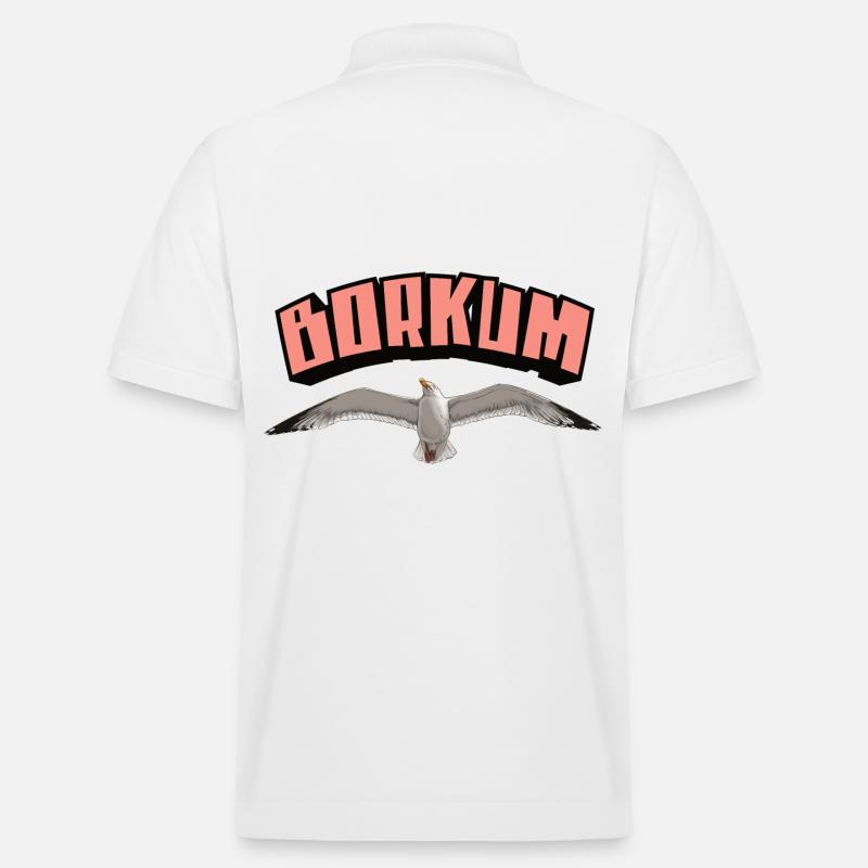 Borkum Möwe - Stanley/Stella Unisex Bio-Poloshirt PREPSTER - Weiß