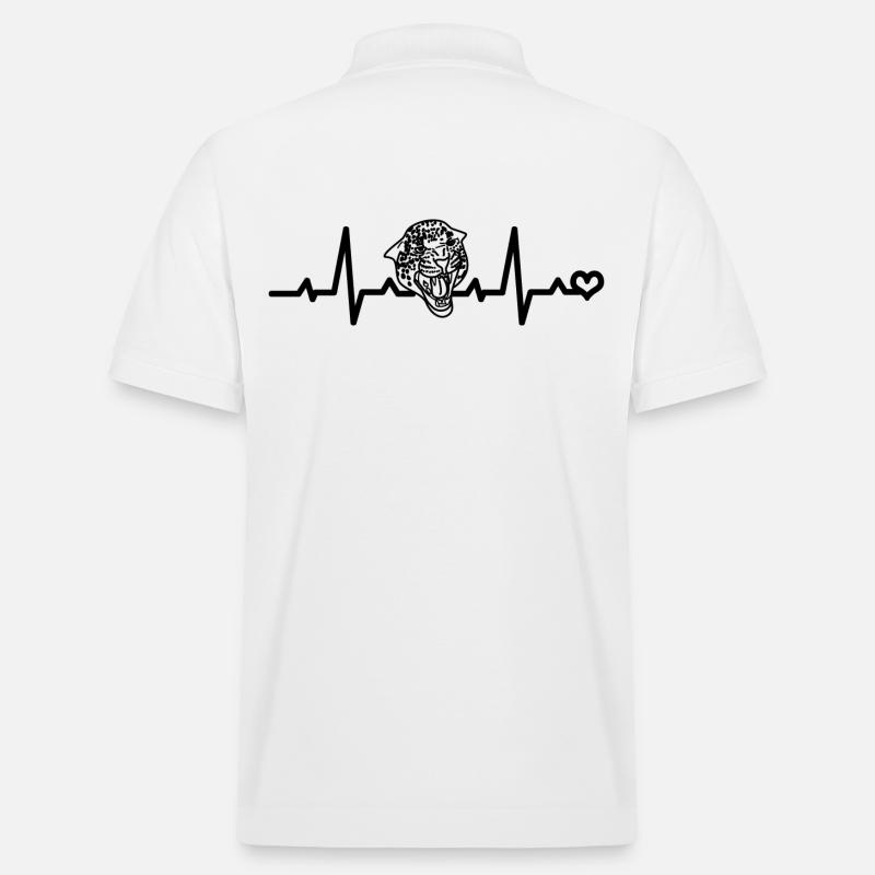 Jaguar Herzfrequenz - Stanley/Stella Unisex Bio-Poloshirt PREPSTER - Weiß