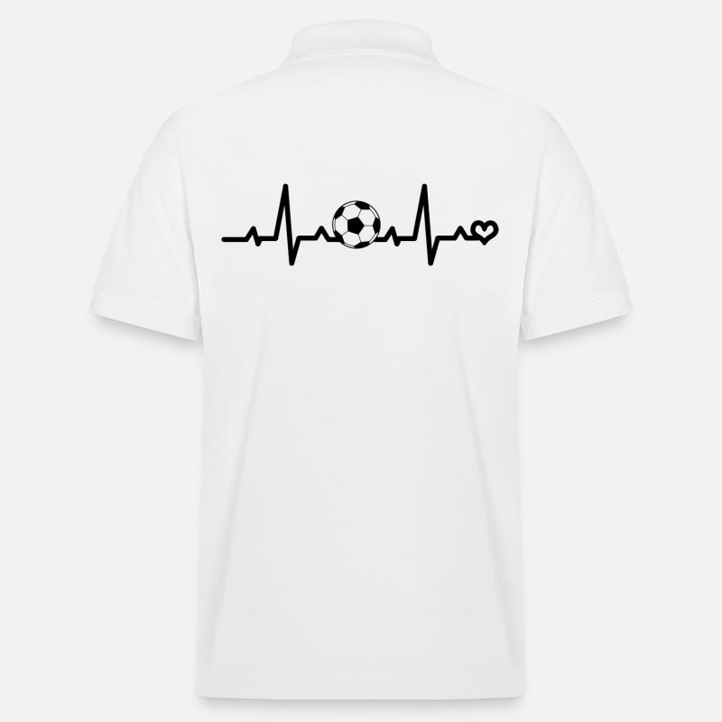 Fußball Herzfrequenz - Stanley/Stella Unisex Bio-Poloshirt PREPSTER - Weiß