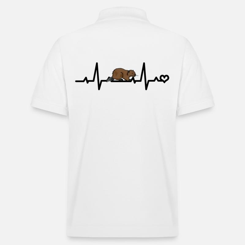 ECG de castor - Polo PREPSTER bio Stanley/Stella Unisexe - blanc