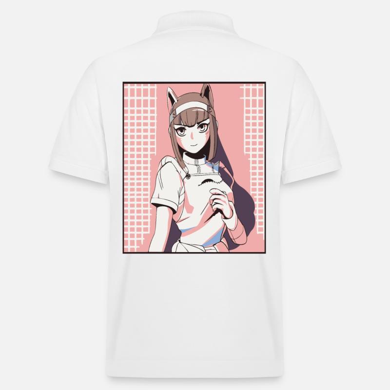 Weebs aime les filles d’anime - Polo PREPSTER bio Stanley/Stella Unisexe - blanc