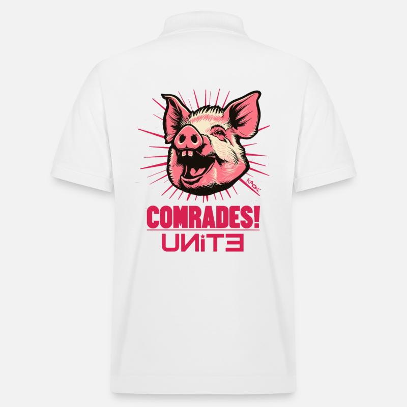 Parodie du socialisme Communisme Cochon - Polo PREPSTER bio Stanley/Stella Unisexe - blanc