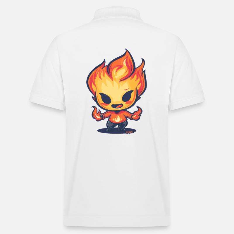 Flaming Flames : Personnage d’anime - Polo PREPSTER bio Stanley/Stella Unisexe - blanc