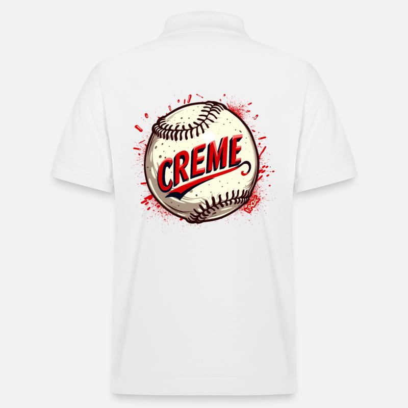 Creme Baseball - Stanley/Stella Unisex Bio-Poloshirt PREPSTER - Weiß