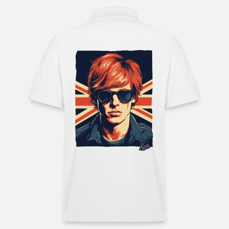 Drapeau britannique Anglais Homme britannique - Polo PREPSTER bio Stanley/Stella Unisexe - blanc