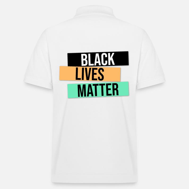 BLM Design Geschenk - Stanley/Stella Unisex Bio-Poloshirt PREPSTER - Weiß