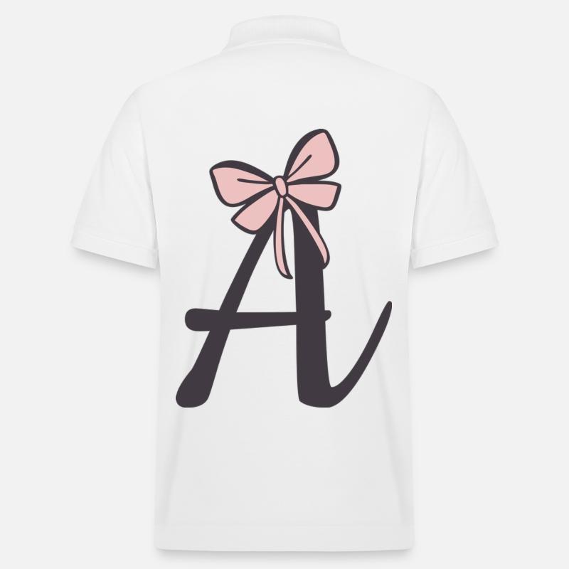 Anfangsbuchstabe A Schleifchen - Stanley/Stella Unisex Bio-Poloshirt PREPSTER - Weiß
