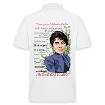 Rosalía - Stanley/Stella Unisex Organic Polo Shirt PREPSTER - white - Back - Andy (188cm)