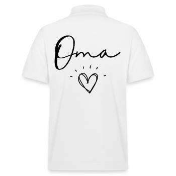 oma - Stanley/Stella Unisex Organic Polo Shirt PREPSTER - white - Back - Andy (188cm)