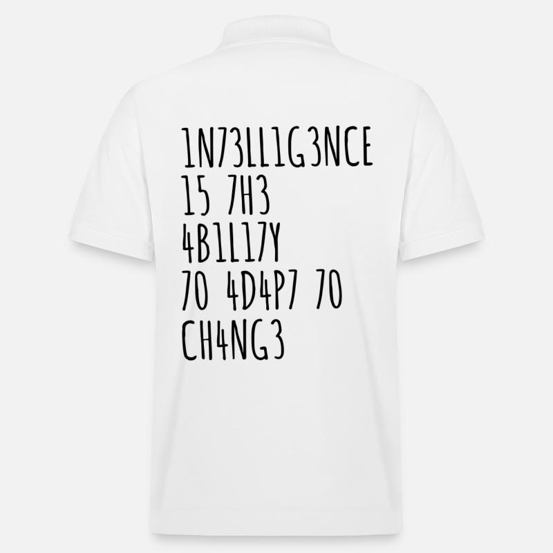 Intelligenz lustiger Spruch - Stanley/Stella Unisex Bio-Poloshirt PREPSTER - Weiß