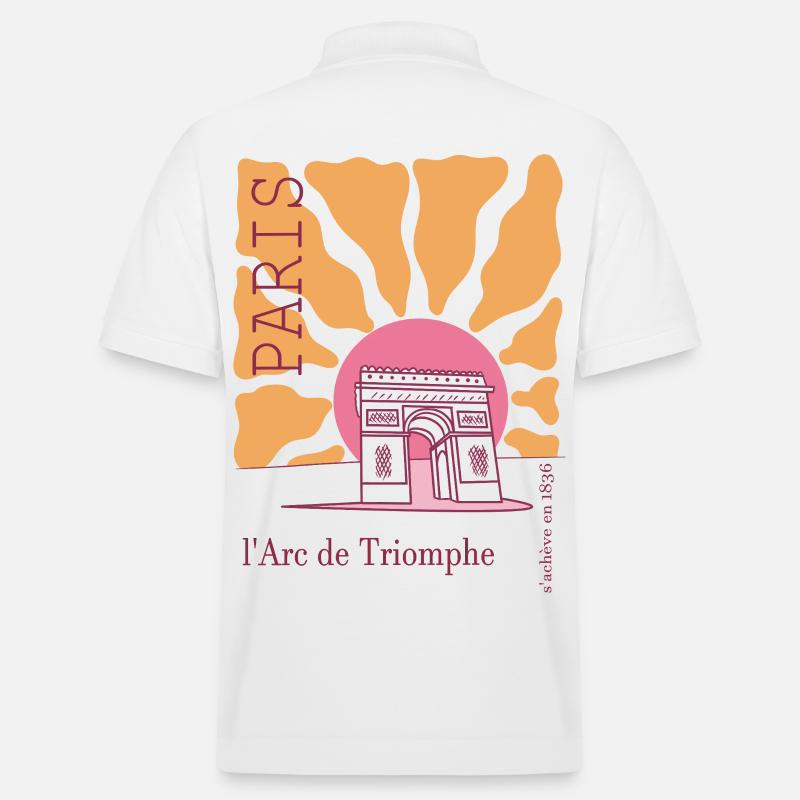 Frankreich arc de triomphe - Stanley/Stella Unisex Bio-Poloshirt PREPSTER - Weiß