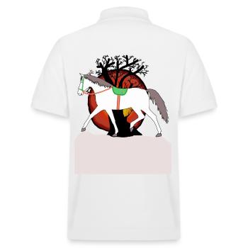 Chevaux Cheval Conte de fées Conte de fées Personnage Enfants - Polo PREPSTER bio Stanley/Stella Unisexe - blanc - Dos - Andy (188cm)