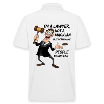 Avocat magicien dicton | Drôle de cadeau jurassique - Polo PREPSTER bio Stanley/Stella Unisexe - blanc - Dos - Andy (188cm)