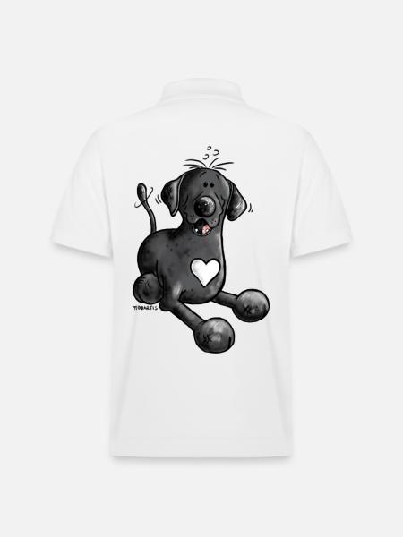 Labrador retriever chien comique design - Polo PREPSTER bio Stanley/Stella Unisexe - blanc