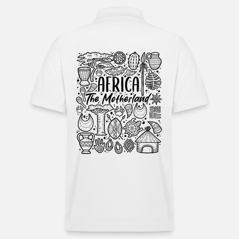 Afrique La Patrie – Pride & Home - Polo PREPSTER bio Stanley/Stella Unisexe - blanc