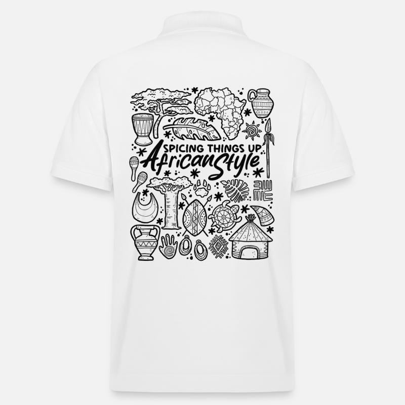 Spicing Things Up – Afrikanischer Style - Stanley/Stella Unisex Bio-Poloshirt PREPSTER - Weiß