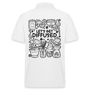 Let's Get Diffused – Relaxation & Essential Oils - Stanley/Stella Unisex Organic Polo Shirt PREPSTER - white - Back - Andy (188cm)