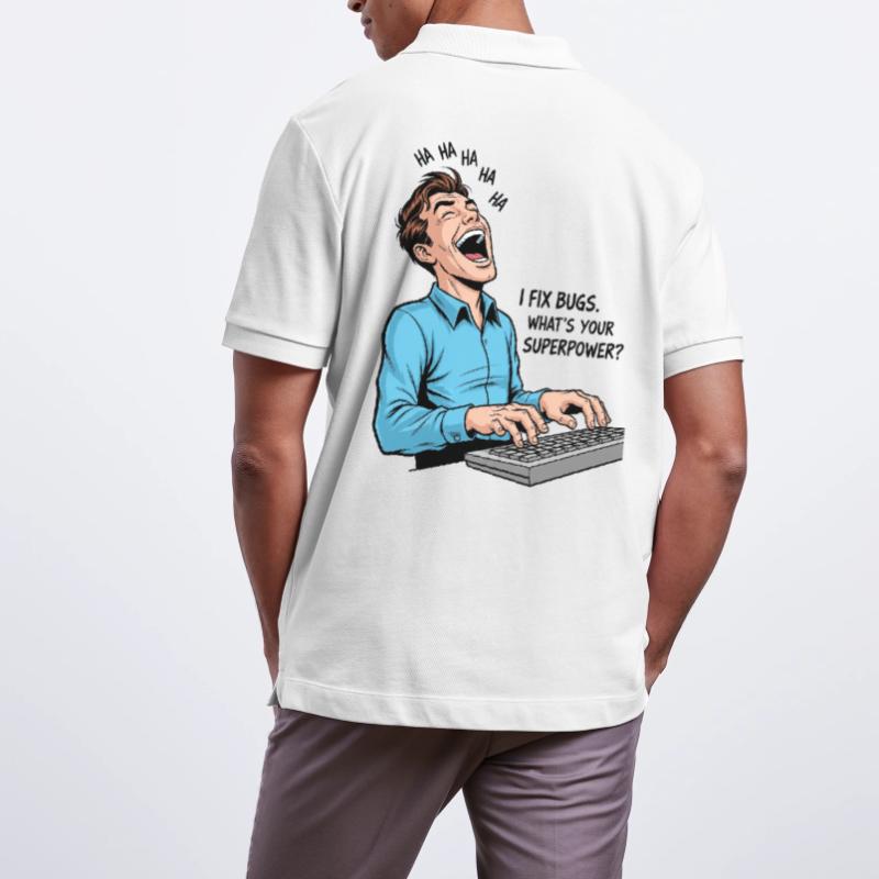 Bug-Fixer: My superpower as a programmer! Stanley/Stella Unisex Organic Polo Shirt PREPSTER