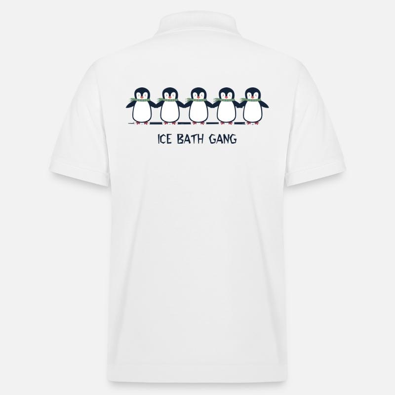 eisbaden winterbaden eisbader kältekick - Stanley/Stella Unisex Bio-Poloshirt PREPSTER - Weiß