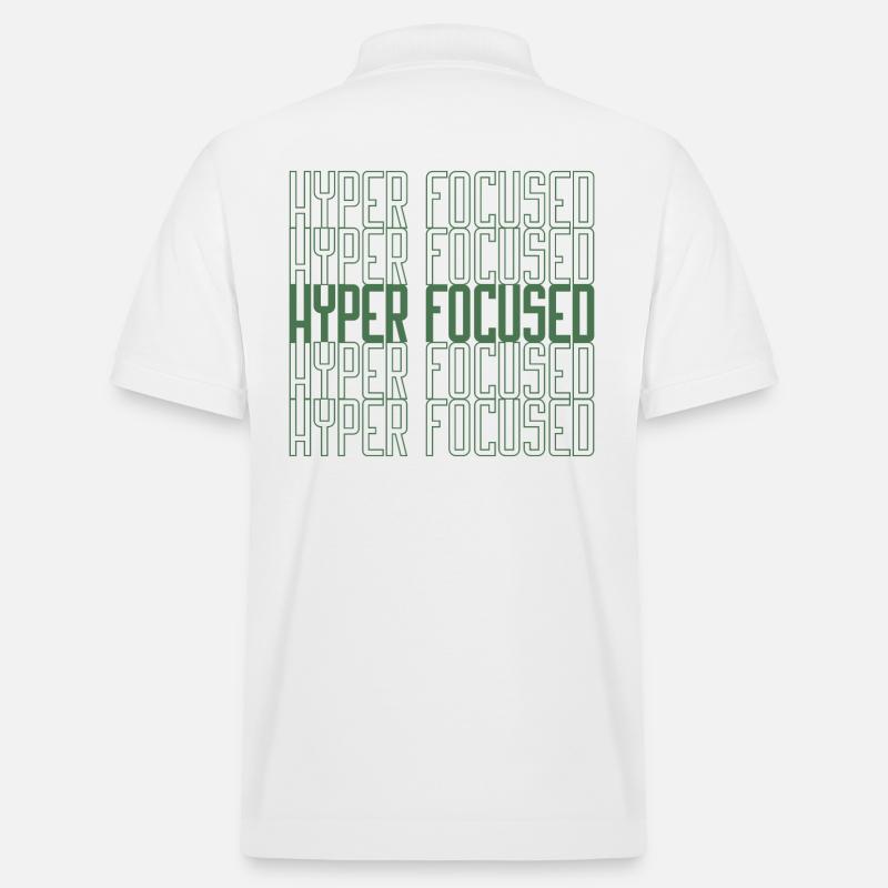 Hyperfocused in green - Stanley/Stella Unisex Bio-Poloshirt PREPSTER - Weiß