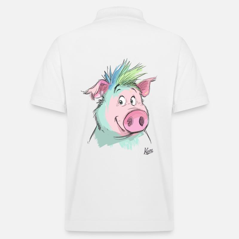 Cochon amical - Polo PREPSTER bio Stanley/Stella Unisexe - blanc