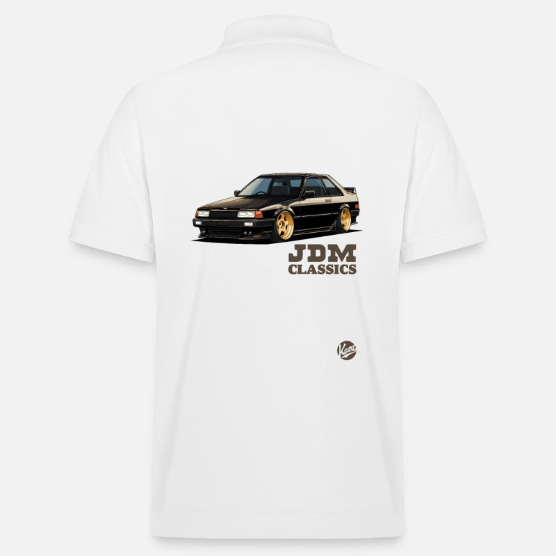 Japanisches Retro-Oldtimer-Klassiker-JDM - Stanley/Stella Unisex Bio-Poloshirt PREPSTER - Weiß