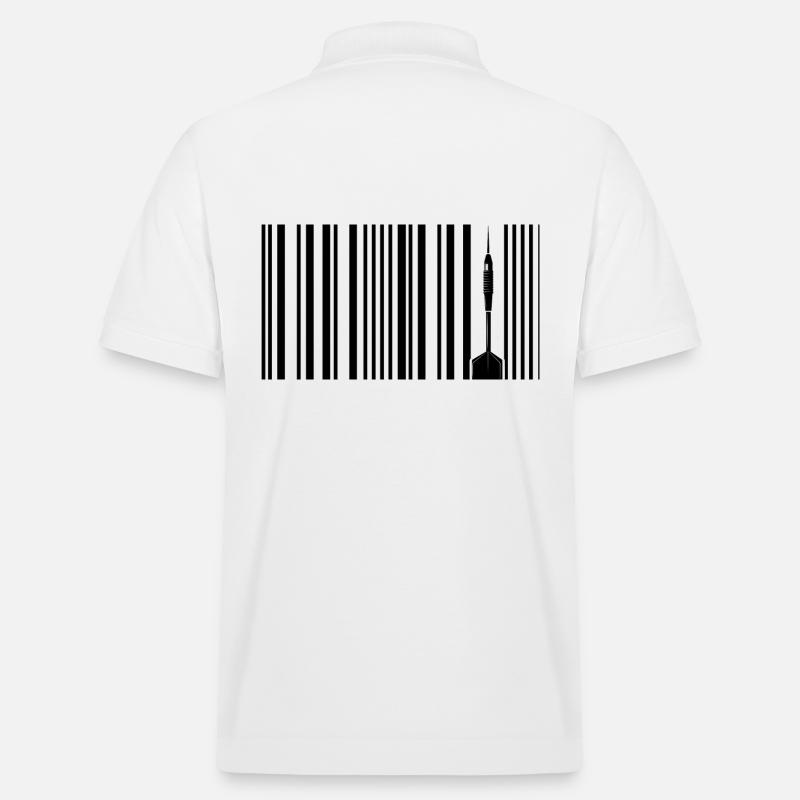 Darts Darts Player Darts "Dart-Barcode-Dartcode" - Stanley/Stella Unisex Organic Polo Shirt PREPSTER - white