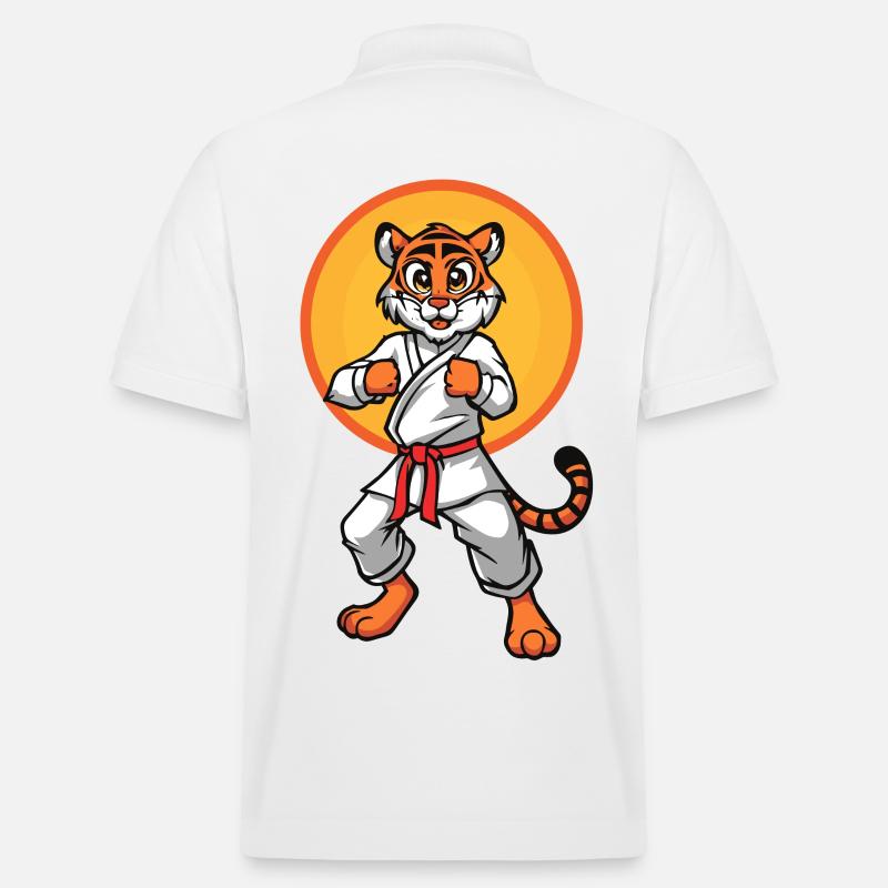 Karate Tiger - Stanley/Stella Unisex Bio-Poloshirt PREPSTER - Weiß