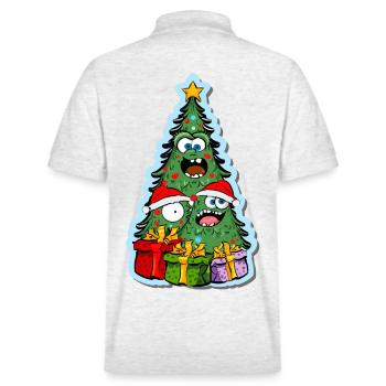 sapin de Noël drôle - Polo PREPSTER bio Stanley/Stella Unisexe - blanc chiné - Dos - Andy (188cm)