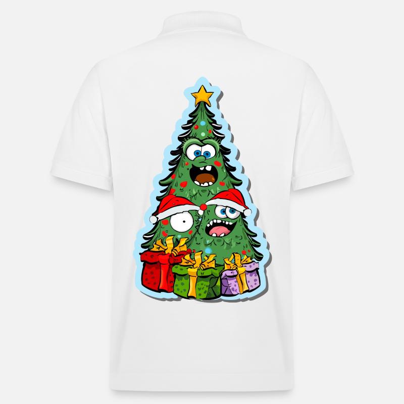 lustiger Weihnachtsbaum - Stanley/Stella Unisex Bio-Poloshirt PREPSTER - Weiß