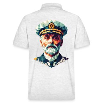 Portrait Captain Edward Smith Polygon Art - Stanley/Stella Unisex Organic Polo Shirt PREPSTER - heather white - Back - Andy (188cm)