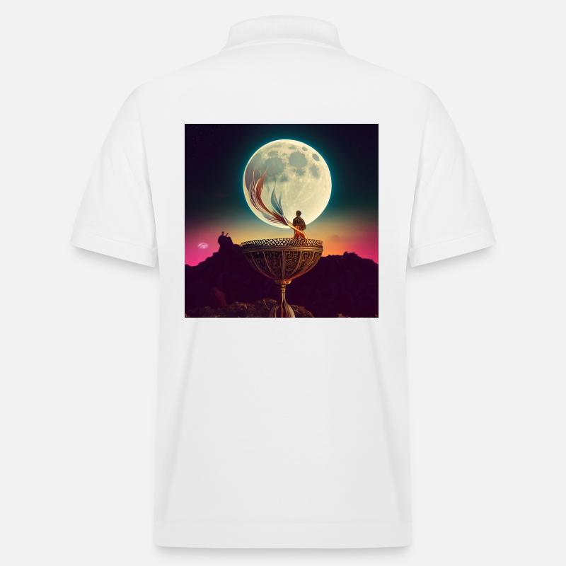 Der Mond - Stanley/Stella Unisex Bio-Poloshirt PREPSTER - Weiß
