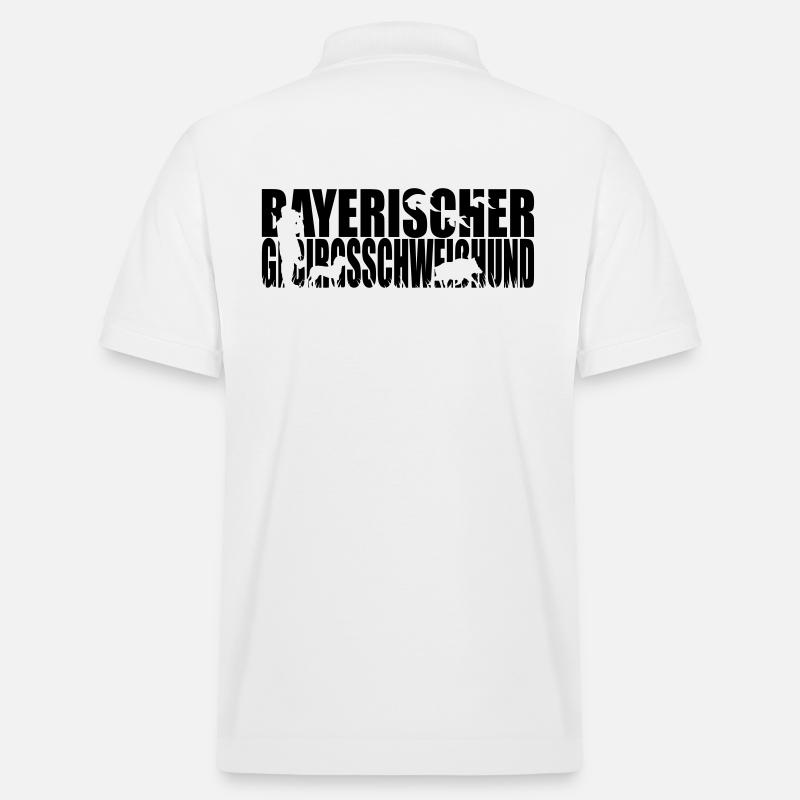 BAYERISCHER GEBIRGSSCHWEISSHUND Jagdhunde Wilsigns - Stanley/Stella Unisex Bio-Poloshirt PREPSTER - Weiß