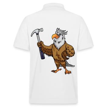 Eagle Hammer Tool Atelier Gardien - Polo PREPSTER bio Stanley/Stella Unisexe - blanc - Dos - Andy (188cm)