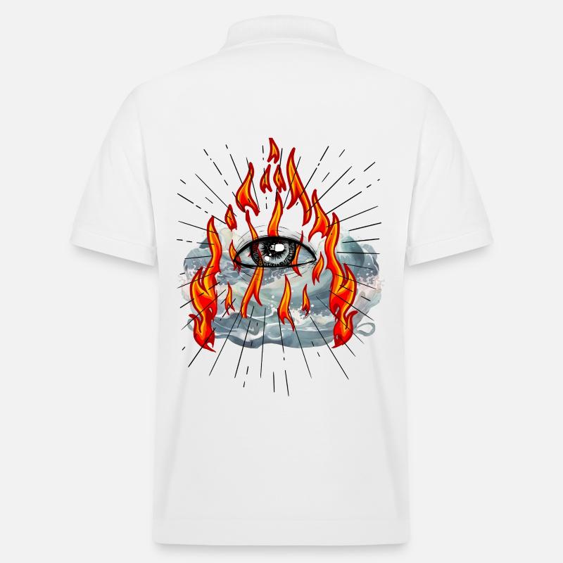 Illuminati Eye Dieu Messie Jésus - Polo PREPSTER bio Stanley/Stella Unisexe - blanc