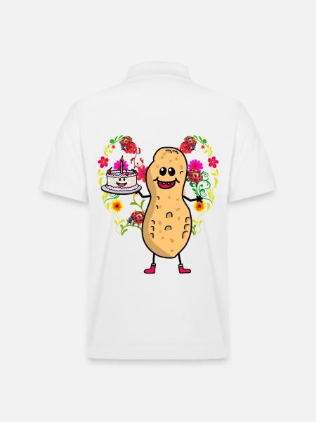 Peanut Peanuts Birthday - Stanley/Stella Unisex Organic Polo Shirt PREPSTER - white