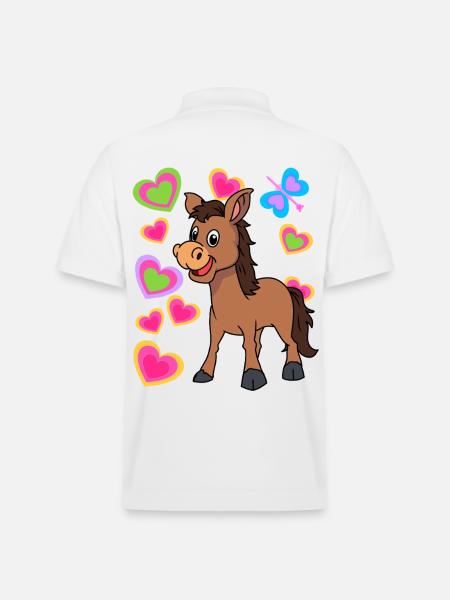 Esel Kinder Kind - Stanley/Stella Unisex Bio-Poloshirt PREPSTER - Weiß