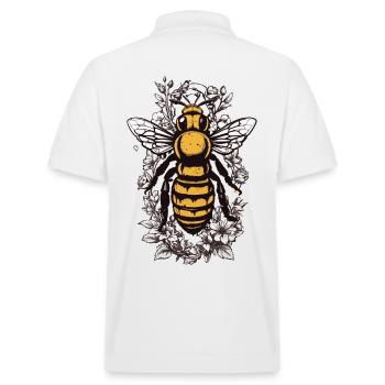 Esthétique Abeilles Fleurs Apiculteur Amateur de miel - Polo PREPSTER bio Stanley/Stella Unisexe - blanc - Dos - Andy (188cm)