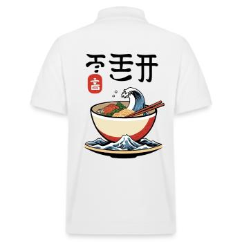 Ramen Ukiyo-E Japanisches Retro Ästhetik - Stanley/Stella Unisex Bio-Poloshirt PREPSTER - Weiß - Hinten - Andy (188cm)
