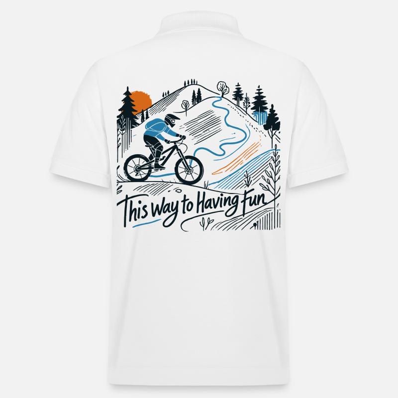 Aventure à vélo pour s’amuser - Polo PREPSTER bio Stanley/Stella Unisexe - blanc