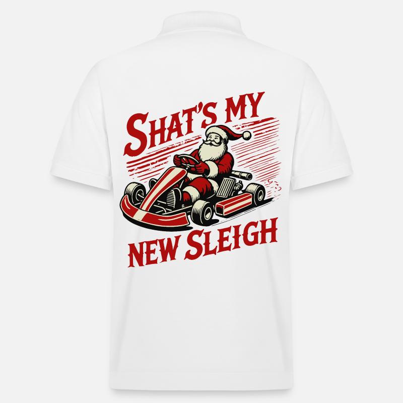 Go-Kart Drôle de Noël - Polo PREPSTER bio Stanley/Stella Unisexe - blanc