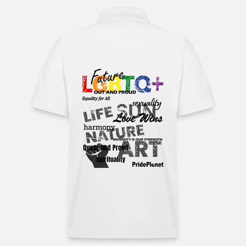 Celebrating Love & Diversity - Stanley/Stella Unisex Bio-Poloshirt PREPSTER - Weiß