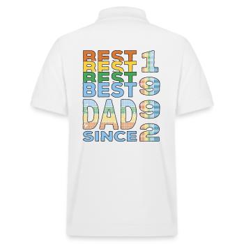 Meilleur papa du monde depuis 1992 Fête des pères - Polo PREPSTER bio Stanley/Stella Unisexe - blanc - Dos - Andy (188cm)