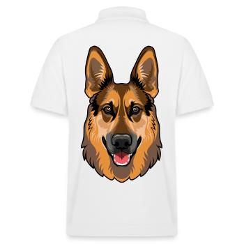 Berger allemand - Polo PREPSTER bio Stanley/Stella Unisexe - blanc - Dos - Andy (188cm)