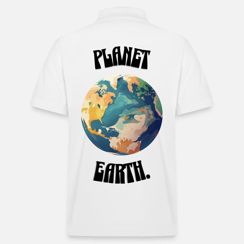 planet earth. - Stanley/Stella Unisex Bio-Poloshirt PREPSTER - Weiß