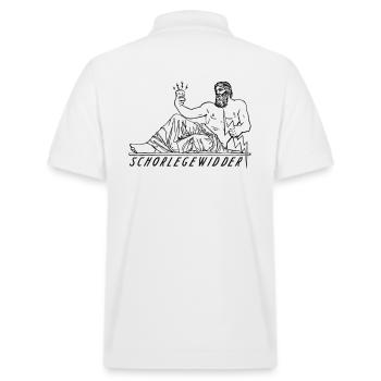 Schorlegewidder Zeus - Stanley/Stella Unisex Bio-Poloshirt PREPSTER - Weiß - Hinten - Andy (188cm)