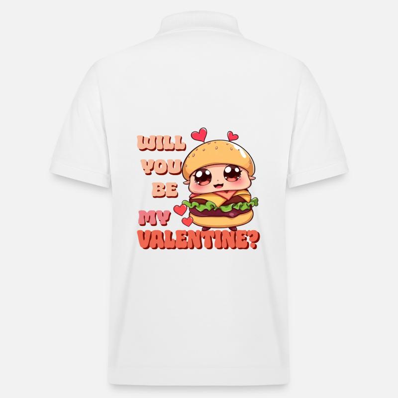 Burger - Serez-vous mon Valentin - Polo PREPSTER bio Stanley/Stella Unisexe - blanc