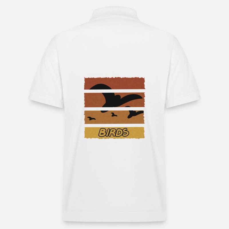 Vögel - Stanley/Stella Unisex Bio-Poloshirt PREPSTER - Weiß