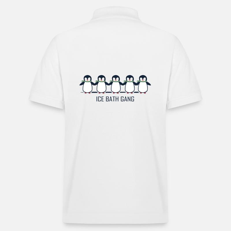 eisbader winterbader pinguin eisbaden - Stanley/Stella Unisex Bio-Poloshirt PREPSTER - Weiß